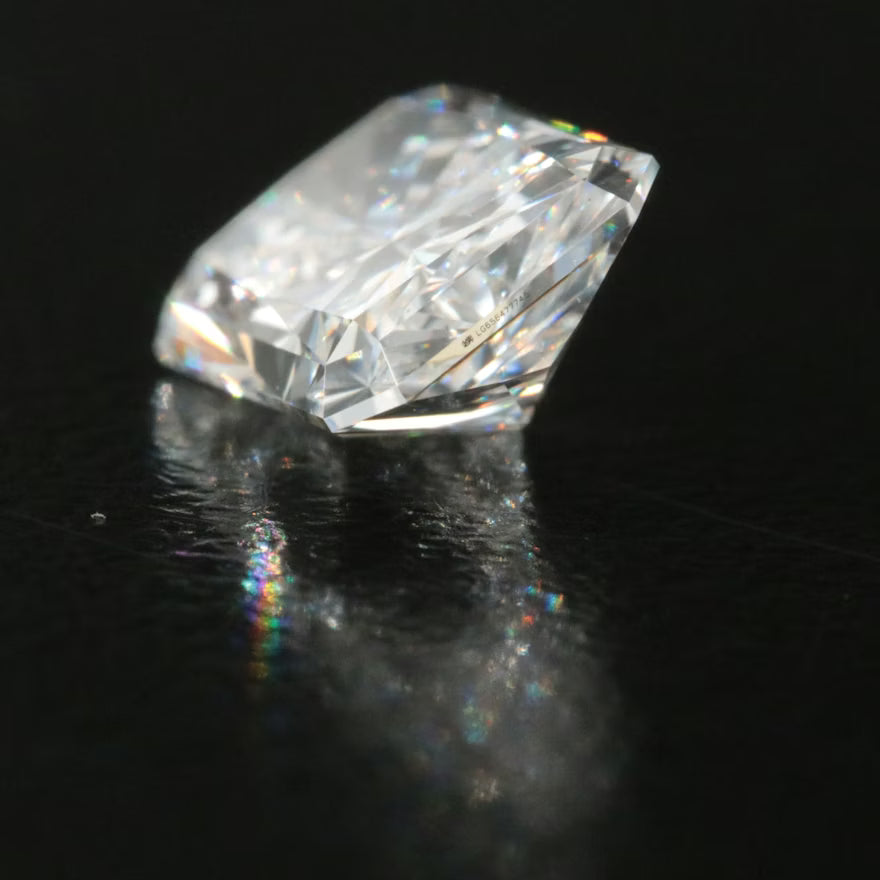 1.80 Carat Lab Grown Cut-Cornered Rectangular Modified Brilliant