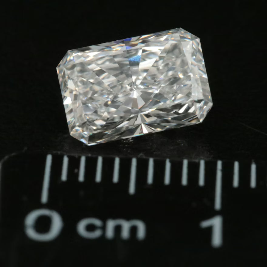 1.80 Carat Lab Grown Cut-Cornered Rectangular Modified Brilliant