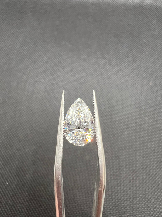 1.50 Carat Lab Grown Pear Cut Diamond