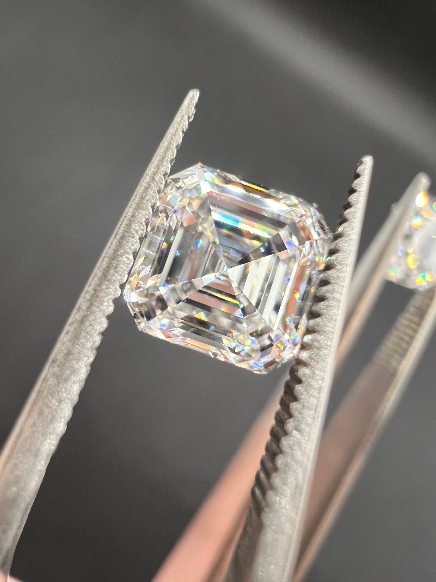 Matched Pair – 2.10 Total Carat Lab Grown Asscher Cut Diamonds | E VVS2