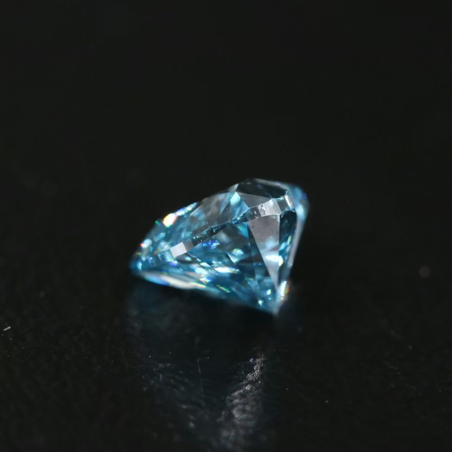 1.03 Carat Fancy Vivid Blue Lab Grown Heart Cut Diamond